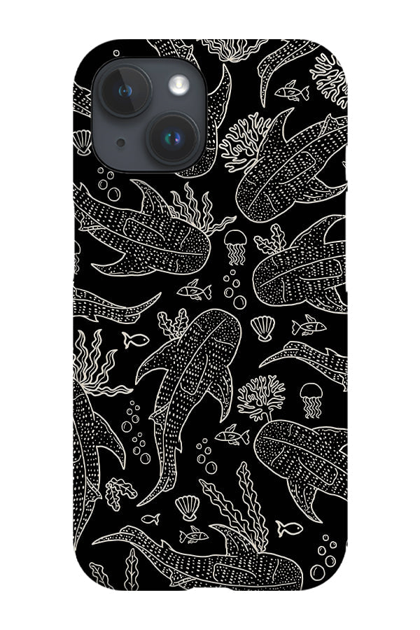 Whale Shark Scatter Coral Reef Phone Case (Black)