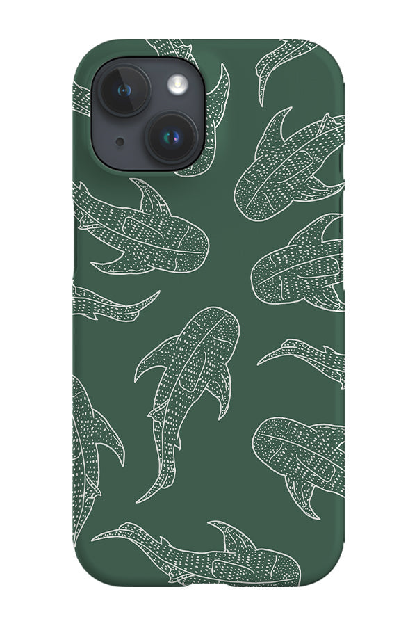 Whale Shark Scatter Phone Case (Khaki)
