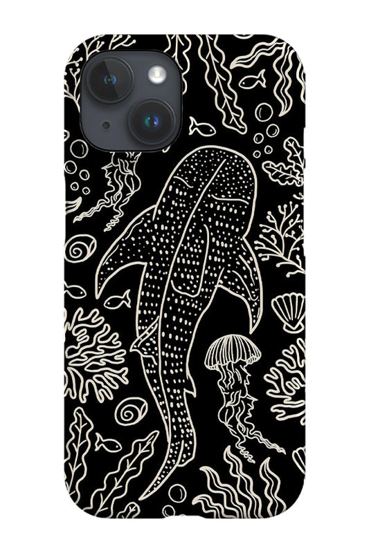 Whale Shark Coral Reef Phone Case (Black)