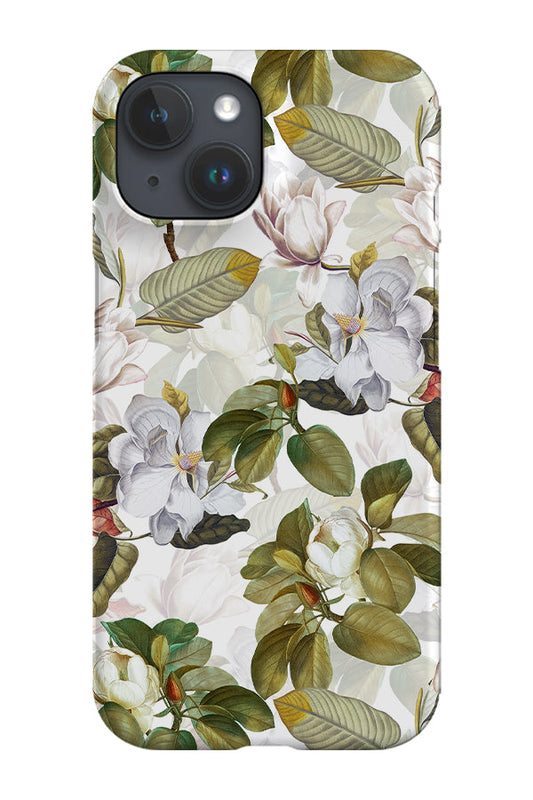 Vintage White Magnolia By Uta Naumann Phone Case (White)