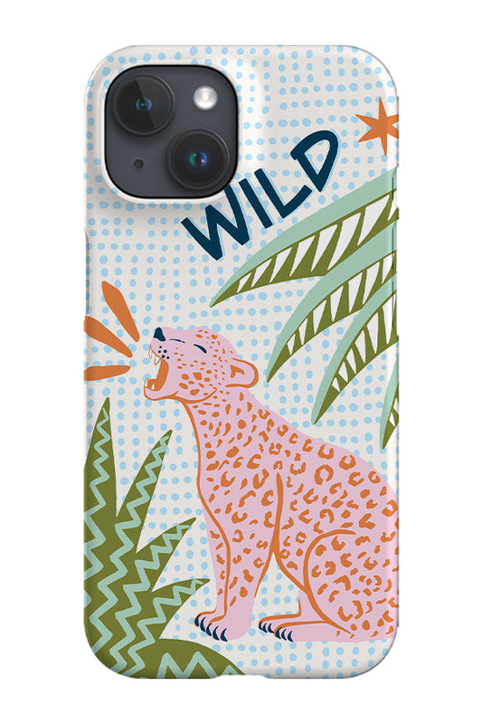 Wild Leopard Pop Art by Vivian Hasenclever Phone Case (Blue)
