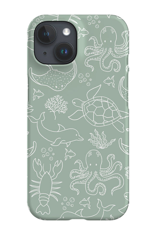Ocean Animals Phone Case (Mint)