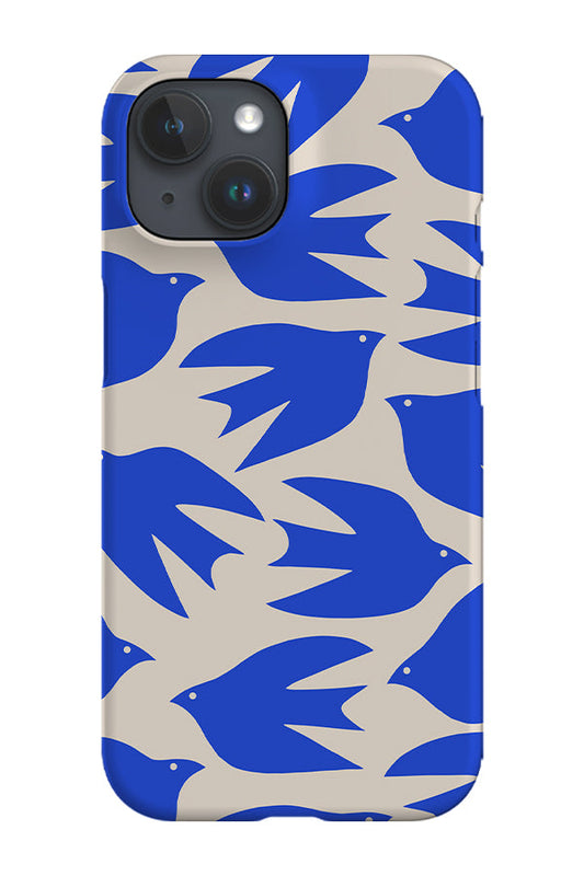 Abstract Bird Scatter Phone Case (Off White)
