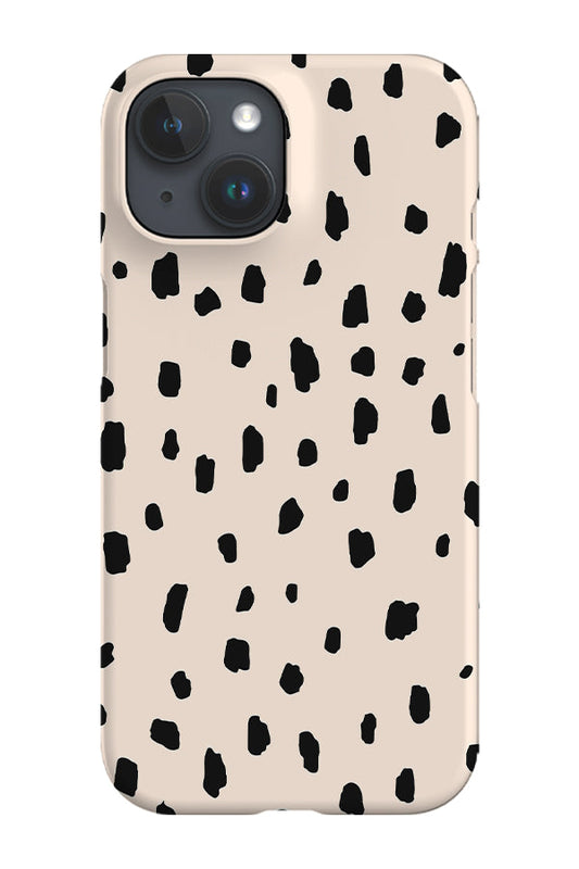 Animal Dots Print Phone Case (Peach & Black)
