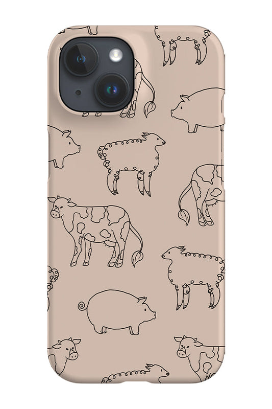 Farm Animals Phone Case (Peach)