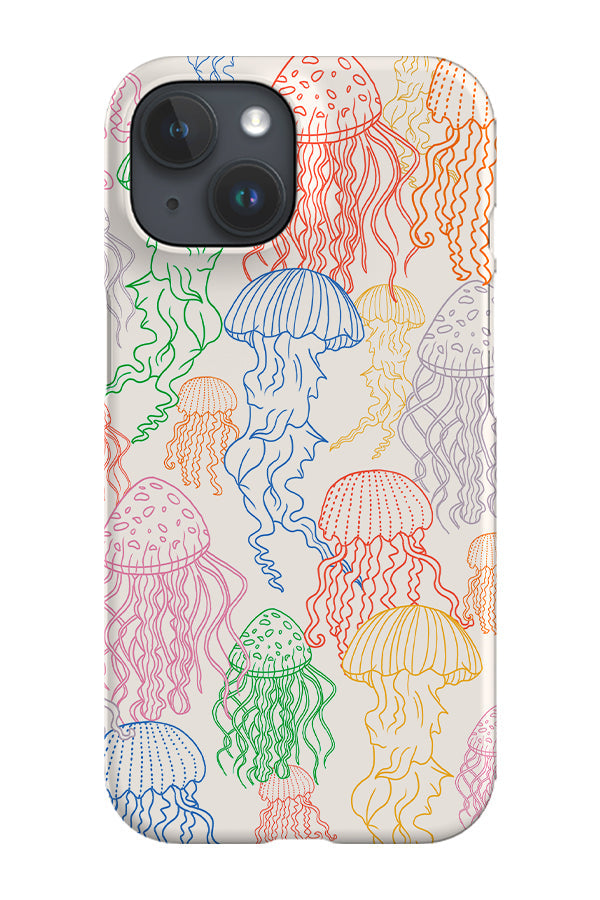 Overlapping Jellyfish Phone Case (Rainbow)