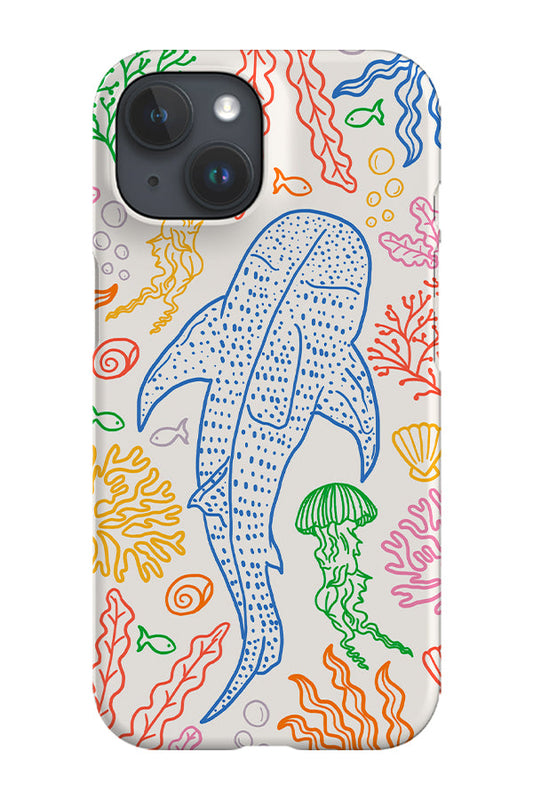 Whale Shark Coral Reef Phone Case (Rainbow)