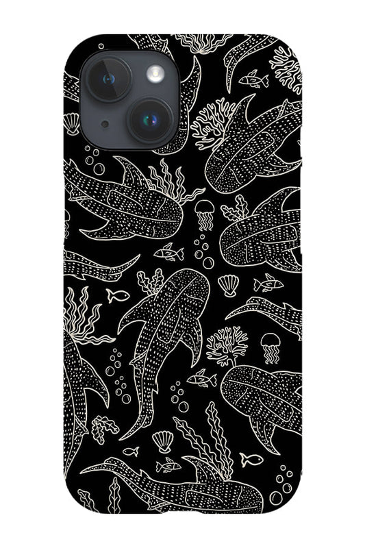 Whale Shark Scatter Coral Reef Phone Case (Black)